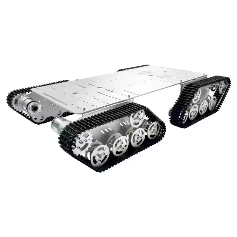 4 pavarų metalinė vikšrinė išmaniojo roboto važiuoklė