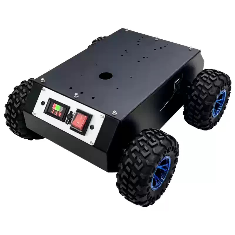 4WD uždara plieninė ratinė roboto važiuoklė